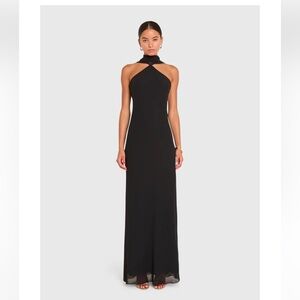 Sold Out! Amanda Uprichard Black Halter Maxi Dress